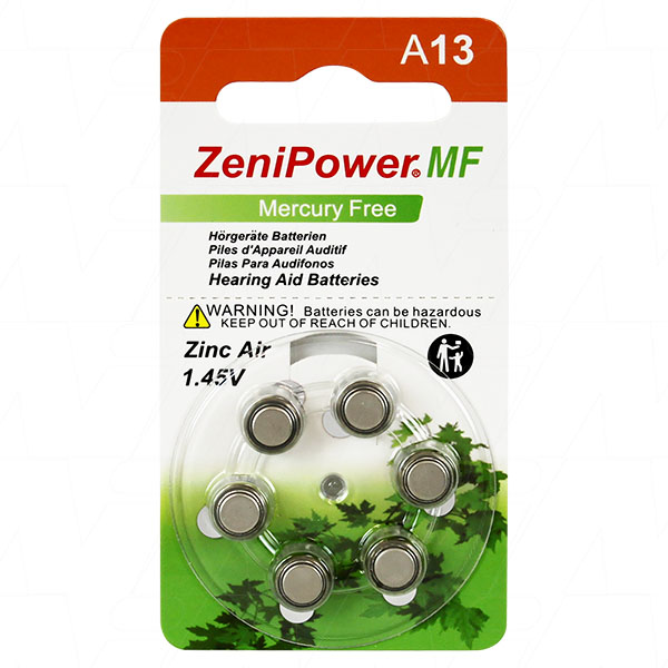 1.4V 260mAh Hearing Aid Battery